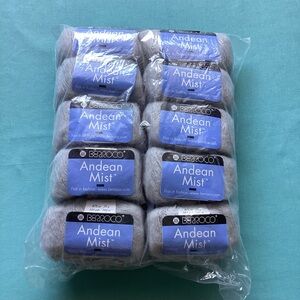 Berroco Andean Mist Baby Suri Aplaca Mulberry Silk Blend Yarn 6307 Nieve